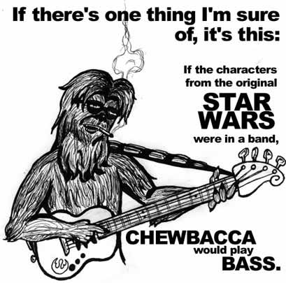 chewbacca plays bass